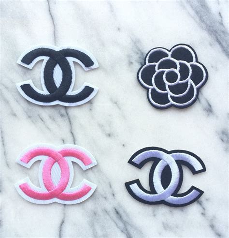 chanel logo iron on patch.